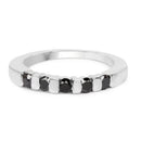 0.50 Carat Genuine Black Diamond .925 Sterling Silver Ring-4