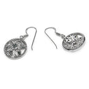 0.18 Carat Genuine Blue Diamond .925 Sterling Silver Earrings-4