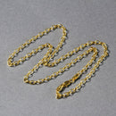3.2mm 14k Yellow Gold Oval Rolo Chain-4