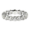 Round Cut Lab Grown Diamond Eternity Ring in 14k White Gold (4 cttw FG/VS2)-2