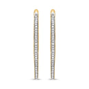 10k Yellow Gold Round Cut Diamond Earrings (1 cttw, I-J Color, I2-I3 Clarity)-2