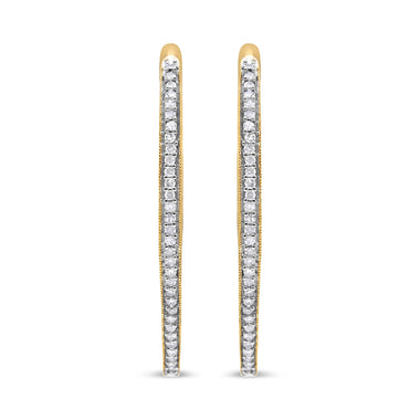 10k Yellow Gold Round Cut Diamond Earrings (1 cttw, I-J Color, I2-I3 Clarity) - 0