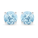 2.10 Carat Genuine Blue Topaz .925 Sterling Silver Earrings-4