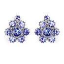 4.26 Carat Genuine Tanzanite .925 Sterling Silver Earrings-4