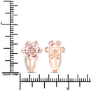 1.66 Carat Genuine Morganite and White Topaz .925 Sterling Silver Earrings-8