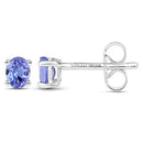0.40 Carat Genuine Tanzanite .925 Sterling Silver Earrings-5