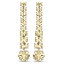 18K White Gold Plated 7.22 Carat Genuine Citrine .925 Sterling Silver Earrings-2