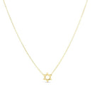 14k Yellow Gold Star of David Necklace-1