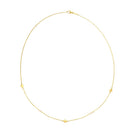 14k Yellow Gold Pearl Clover Necklace-1