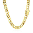 7.5mm 14k Yellow Gold Semi Solid Miami Cuban Chain-3