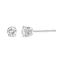 14K White Gold 1.0 Cttw 4-Prong Set Brilliant Round-Cut Solitaire Lab Grown Diamond Push Back Stud Earrings (E-F Color, VVS2-VS1 Clarity)-3