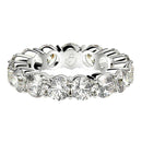 Round Cut Lab Grown Diamond Eternity Ring in 14k White Gold (5 cttw FG/VS2)-2