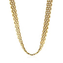 14k Yellow Gold Fancy Polished Multi-Row Panther Link Necklace-2