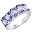 2.65 Carat Genuine Tanzanite .925 Sterling Silver Ring-1