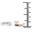 1.52 Carat Genuine Multi Sapphire .925 Sterling Silver Earrings-7