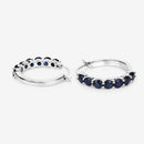 2.66 Carat Genuine Blue Sapphire .925 Sterling Silver Earrings-11