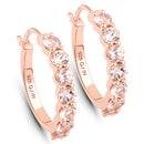 18K Rose Gold Plated 1.68 Carat Genuine Morganite .925 Sterling Silver Earrings-1