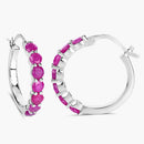 2.80 Carat Genuine Ruby .925 Sterling Silver Earrings-10