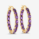 4.80 Carat Genuine Amethyst .925 Sterling Silver Earrings-7