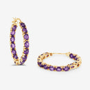 4.80 Carat Genuine Amethyst .925 Sterling Silver Earrings-9