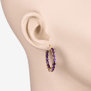 4.80 Carat Genuine Amethyst .925 Sterling Silver Earrings-10