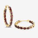 6.00 Carat Genuine Garnet .925 Sterling Silver Earrings-11