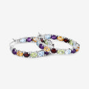 5.44 Carat Genuine Multi Stones .925 Sterling Silver Earrings-9