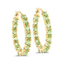 5.10 Carat Genuine Peridot .925 Sterling Silver Earrings-5