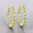 5.10 Carat Genuine Peridot .925 Sterling Silver Earrings-6