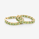 5.10 Carat Genuine Peridot .925 Sterling Silver Earrings-7