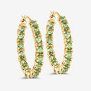 5.10 Carat Genuine Peridot .925 Sterling Silver Earrings-9