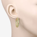 5.10 Carat Genuine Peridot .925 Sterling Silver Earrings-10