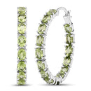 5.10 Carat Genuine Peridot .925 Sterling Silver Earrings-8