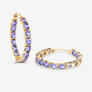 5.10 Carat Genuine Tanzanite .925 Sterling Silver Earrings-7