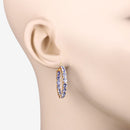 5.10 Carat Genuine Tanzanite .925 Sterling Silver Earrings-10