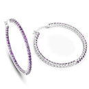 3.00 Carat Genuine Amethyst .925 Sterling Silver Earrings-5