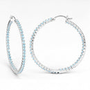 3.60 Carat Genuine Swiss Blue Topaz .925 Sterling Silver Earrings-7