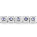 2.40 Carat Genuine Tanzanite .925 Sterling Silver Bracelet-3