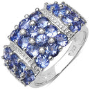 2.06 Carat Genuine Tanzanite .925 Sterling Silver Ring-1