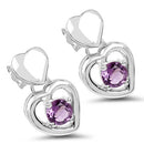 1.46 Carat Genuine Amethyst .925 Sterling Silver Earrings-5