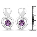 1.46 Carat Genuine Amethyst .925 Sterling Silver Earrings-6