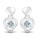 1.90 Carat Genuine Blue Topaz .925 Sterling Silver Earrings-2