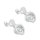 1.90 Carat Genuine Blue Topaz .925 Sterling Silver Earrings-3