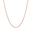 14k Rose Gold Diamond Cut Cable Link Chain 1.3mm-2