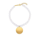 14k Yellow Gold Pearl Tag Charm Bracelet-2