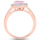 2.25 Carat Genuine Kunzite and White Topaz .925 Sterling Silver Ring-2