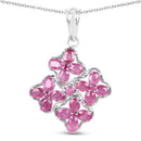 3.72 Carat Genuine Ruby .925 Sterling Silver Pendant-1