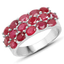 3.52 Carat Genuine Ruby .925 Sterling Silver Ring-1