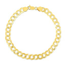 7.0mm 10k Yellow Gold Curb Bracelet-2