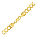 8.2mm 14k Yellow Gold Solid Curb Chain-3